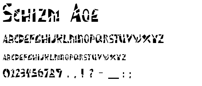 Schizm AOE font